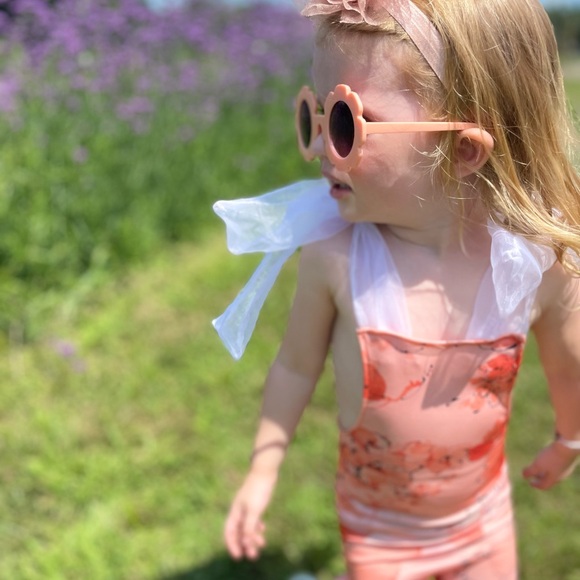 New York Couture Baby Toddler Girls  Vintage 1970’s FLORAL Bellbottoms Jumpsuit - Picture 4 of 6